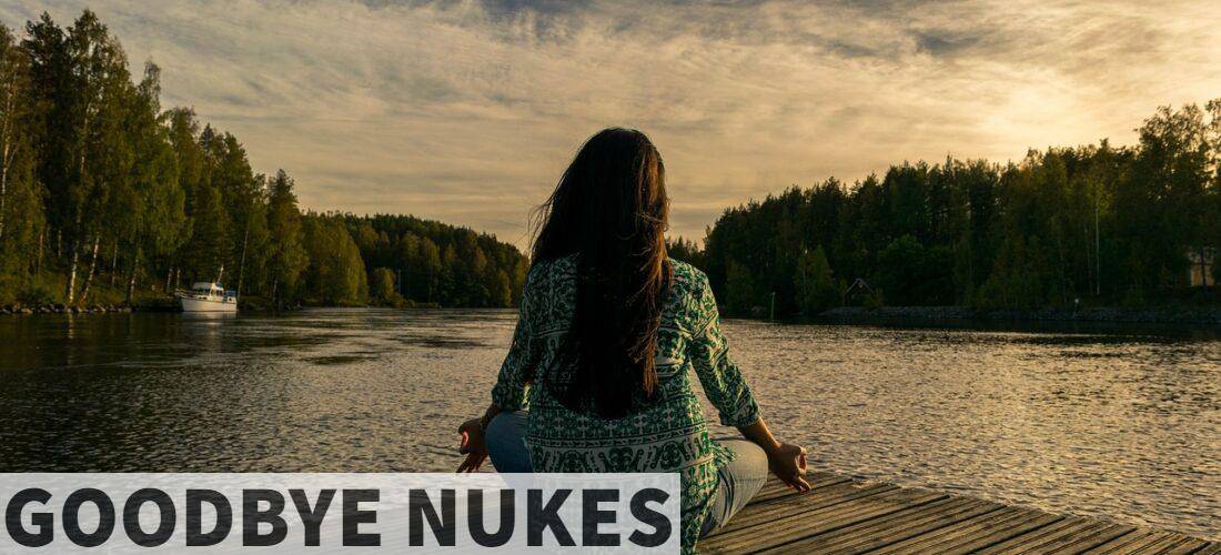 yoga, woman, lake